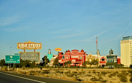 car dealership with signage