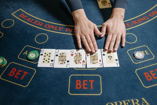 poker chips on desk